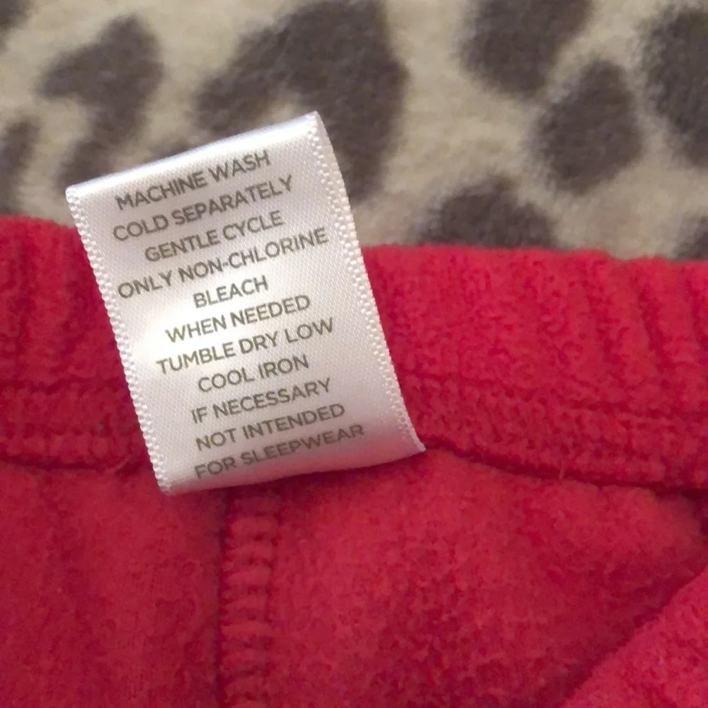 Gymboree Red Fleece Pants Size 12-18 months 2007 Line